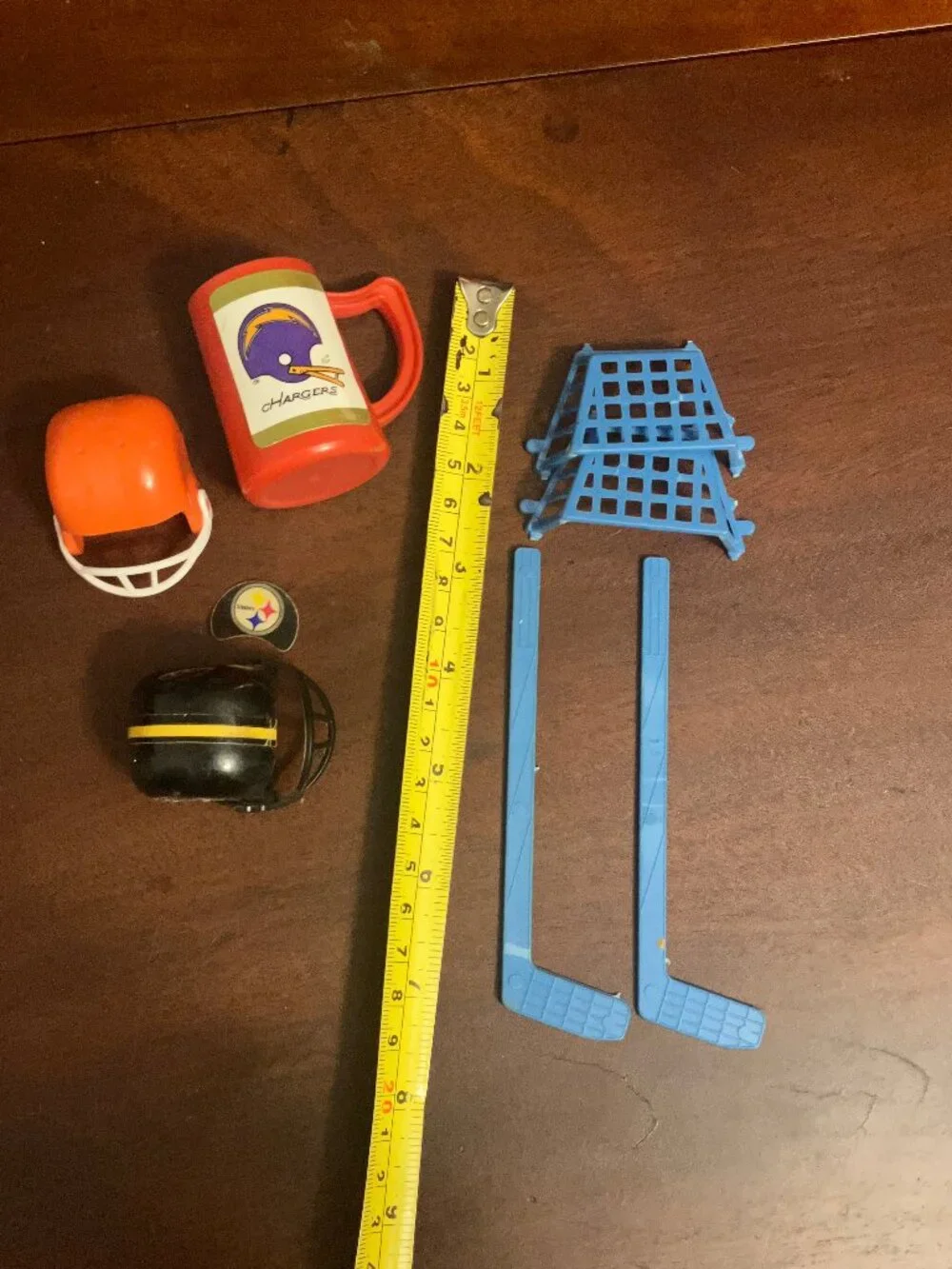 Lot of Vintage Plastic Sports-Themed Cake / Cupcake Toppers or Toy Parts